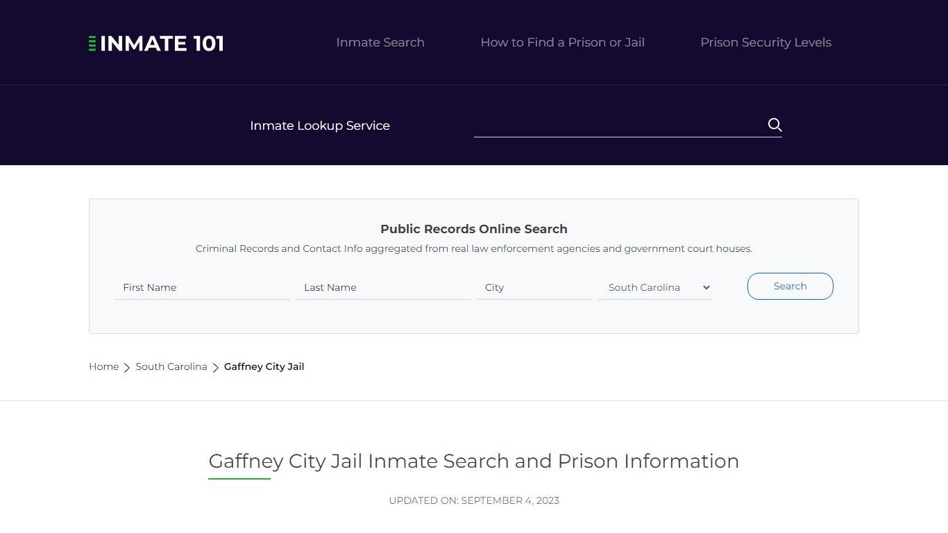 Gaffney City Jail Inmate Search, Visitation, Phone no. & Mailing ...